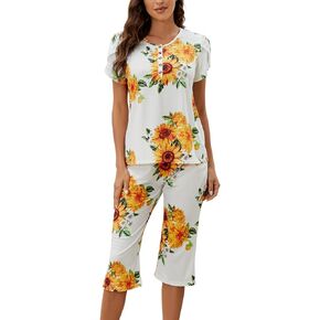 St. Jubileens Women's Pajamas Set Lounge Sleepwear Ladies Pjs Sets with Pocket