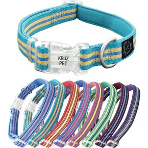 KRUZ PET Reflective Ultra Soft Neoprene Padded Collar (Pink, Large)