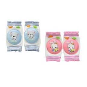 Baby Knee & Elbow Guard/Pad for Crawling, Toddlers, Infant, Girl, Boys, Safety Protector Comfortable Cap for Leg and Hand Ideal for 6-12 Months Baby Pack of 2 Blue & Pink Color, Standard