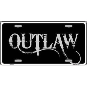 Outlaw Metal Novelty License Plate Tag LP-4237