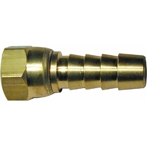 Plews & Edelmann Amflo 463 Brass Air Line Swivel Fitting (3/8" Hose ID (Barb Fitting) X 1/4" Female NPT), 1 Pack