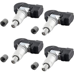 TPMS Sensor, 433MHZ Tire Pressure Monitor Sensor for Nissan Rogue 2014 2015 2016, Tire Pressure System Sensors Replacement OE 40700-3VU0A,407003VU0A,40700 3VU0A - 4 Pack