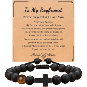 سوار صليب مسيحي من الحجر الطبيعي هدايا دينية مسيحية كاثوليكية للرجال والأولاد in Kuwait