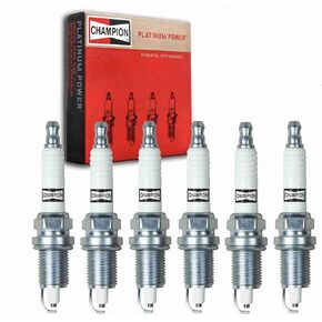 6 pc Champion Platinum Spark Plugs compatible with Dodge Charger 3.5L V6 2006-2010