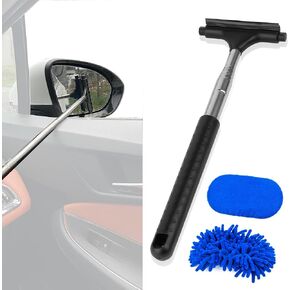Side Mirror Squeegee - Metal Telescopic Mirror Squeegee Cleaner for All Vehicles, Portable Interior and Exterior Vehicle Accessories in Kuwait