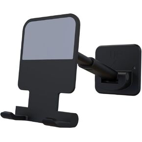 (1 pac) Wall Mount Phone Holder,Extendable Adjustable Cellphone Stand for Desk Mirror Bathroom Bedroom Kitchen Office,Compatible with iPhone Or Other Smartphones&Tablets (Black)