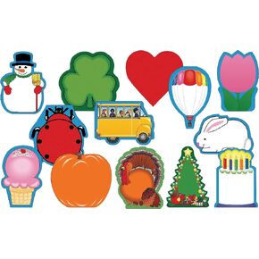 School Smart Seasonal Mini Note Pad Set, 35 Sheets Per Pad (Set of 13 Pads) - 068246