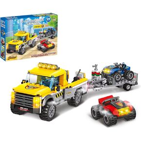City Race Buggy Transporter Building Set,324 PCS 3 in 1 City Service Truck Cars Building Blocks Kit,STEM Vehicles Toys,Construction Playset Birthday Xmas Gifts for Kids Boys 6 7 8 9 10-Year-Old