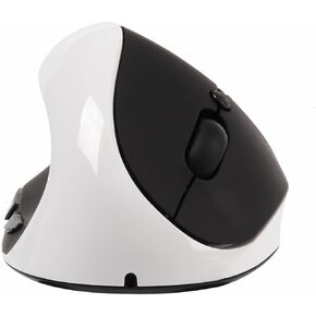 Wireless Mouse Left Handed Ergonomic Vertical Mouse, Ergo Carpal Tunnel Silent High Presion Portable Lightweight Quiet Travel Optical 6 Buttons Coldless Mice for Laptop Computer PC Office Gift Black