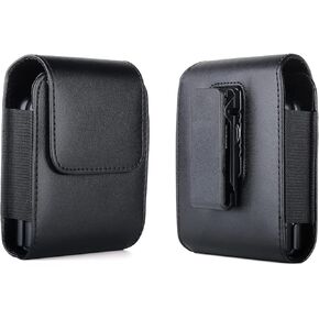 Vertical Flip Cell Phone Holster Faux Leather Swiel Belt Clip Holder Case for Samsung Galaxy Z Flip 5 Z Flip4 / Z Flip3 5G / Galaxy Z Flip 2020 / Galaxy Z Flip 5G / Motorola Razr 2020 5G Razr 2019 5G