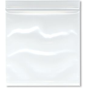 Plymor 5" x 5" (Pack of 100), 4 Mil Heavy Duty Zipper Reclosable Plastic Bags