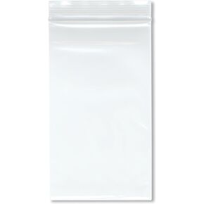 Plymor 4" x 7" (Pack of 100), 4 Mil Heavy Duty Zipper Reclosable Plastic Bags