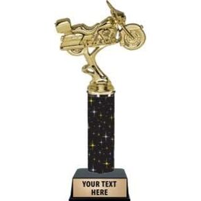 11" Motorcycle Road Trophies - Black Midnight Motorcycle Road Trophy Awards Prime