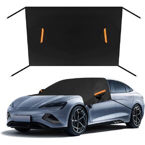 Car Windshield Cover for Sun-Shade, Leaves, Ice and Snow, All Weather 600D Oxford Fabric Waterproof Winter Hail Covers Protector for Sedan, Van, Full Size SUV | Extra Large