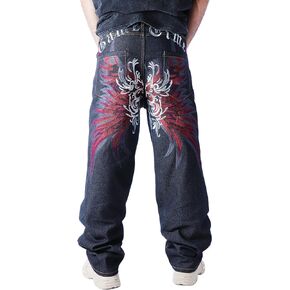Baggy Skater Jeans Y2k Embroidered Denim Pants Hip Hop Grunge Trousers Loose Relaxed Fit Graphic Mens Pants