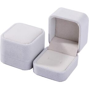 Bracelet Box Gift Set of 2 White Velvet Bracelet Gift Box Bangle Display Jewelry Box