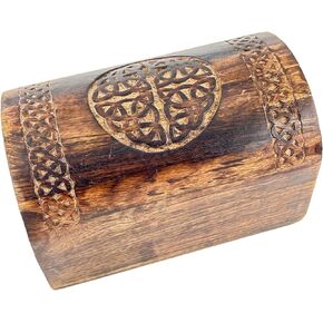 Premium Wooden Semicircular Curved Jewellery Box Bird Design-Trinket Box Ladies-Jewellery Storage Case-Antique Look-Traditionally Handcrafted-Home Decor Accessories-Women Ideal Gift, White