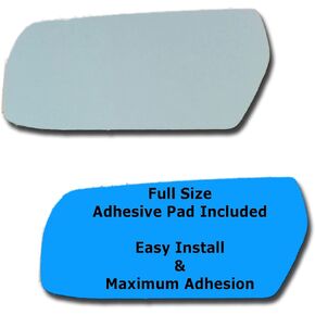 Mirror Glass + Full Size Adhesive Pad for 2003-2007 Cadillac CTS Driver Side Replacement (2004 2005 2006 03 04 05 06 07)