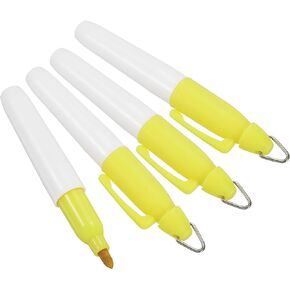 PATIKIL Mini Permanent Markers, 4 Pack Golf Ball Marker Pen with Keychain Clip for Office Meeting Outdoor Activity, Red