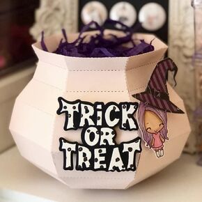 KSCRAFT Cute Halloween Cauldrons Metal Cutting Dies Stencils for DIY Scrapbooking/Photo Album Decorative Embossing DIY Paper Cards (Big Size)