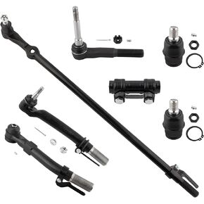 7Pc Steering & Suspension Kit Front Lower Ball Joint Outer Tie Rod Drag Link Adjusting Sleeve Fit For Ford F-250 F-350 Super Duty 2005-2016 4WD DS300008 ES3420S ES80754 ES80755 DS80749 K8607T