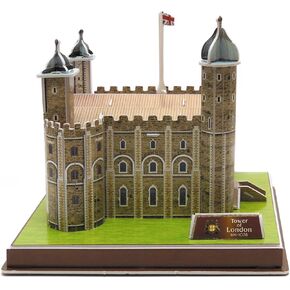 Creative 3D Puzzle Paper Model Tower of London DIY Fun & Educational Toys World Great Architecture Series, 36 Pcs