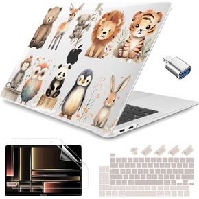 Teryeefi Compatible with 2022 2020 MacBook Pro 13 inch Case 2023 2022 2021 2020-2016 Model M2 M1 A2338 A2289 A2251 with & Touch Bar, Protective Hard Shell + Keyboard Cover & OTG Adapter, Pretty Floral