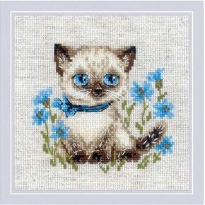 RIOLIS Counted Cross Stitch Kit 6"X6"-Siamese Kitten (14 Count)