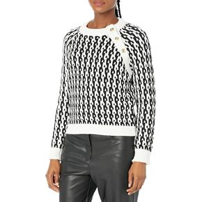 Women's Button Shoulder Detail Sweater