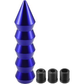 ACROPIX Universal Shift Knob Automatic Stick Gear Shifter Knob for Cars with 3 Adapters 8mm 10mm 12mm Blue - Pack of 4