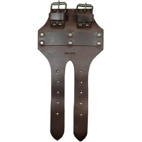 Hide & Drink, Thick Leather Bicycle Frame Cinch Carrier, Adjustable Straps, Multipurpose Six Pack Holder, Biker Accessories, Handmade Includes 101 Year Warranty :: Bourbon Brown