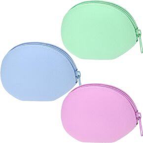 Silicone Headphone Case with Zipper, Portable Small Data Cable Earphone Organizer/Storage Bags/Key Box/Coin Purse
