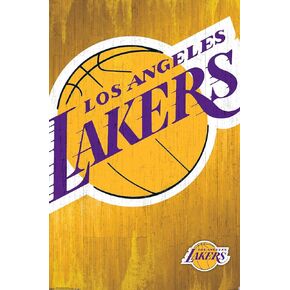 Trends International NBA Los Angeles Lakers - Logo 13 Wall Poster, 22.375" x 34", Black Framed Version