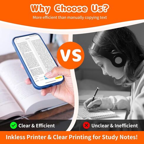 طابعة جيب لطابعة الملصقات الصغيرة، طابعة حرارية محمولة للصور/المجلات/الإيصالات/الملاحظات/القوائم/الملصق/المذكرات/اصنعها بنفسك/السفر/هدايا أعياد ميلاد الأطفال، طابعة بلوتوث لاسلكية مع تطبيق Android أو iOS in Kuwait