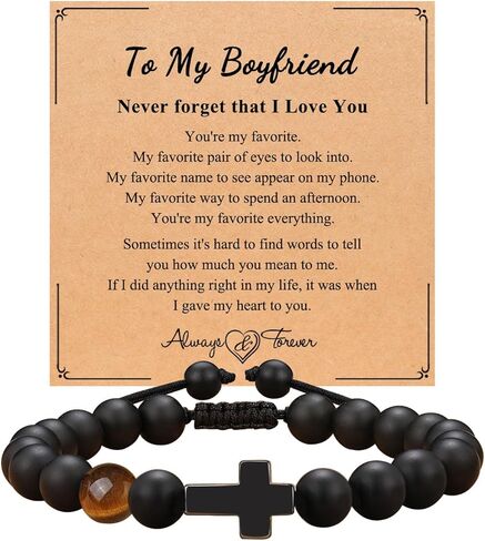 سوار صليب مسيحي من الحجر الطبيعي هدايا دينية مسيحية كاثوليكية للرجال والأولاد in Kuwait