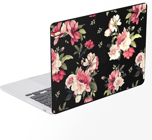 حافظة صلبة EooCoo متوافقة مع جهاز MacBook Air الجديد مقاس 13.6 بوصة 2024-2022 M3 A3113 A2681 M2 مع شاشة Retina، حافظة بلاستيكية صلبة + غطاء جلدي للوحة المفاتيح TPU + واقي شاشة - وردي in Kuwait
