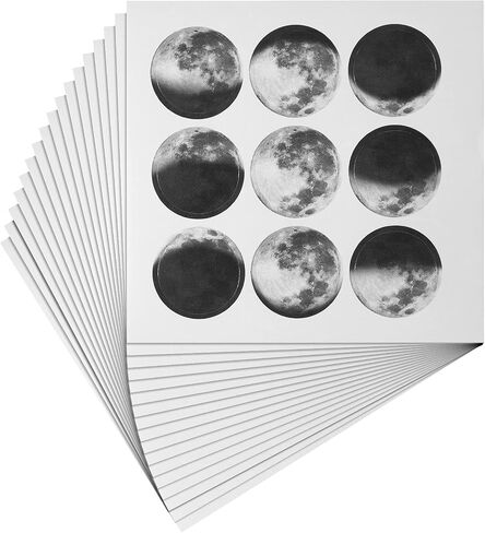 450 Pieces Moon Phase Scrapbooking Stickers Moon Planner Decals Round Astrology Stickers for DIY Decoration Personalize Laptops Bullet Scrapbook Suitcase Notebooks Album Journal in Saudi Arabia