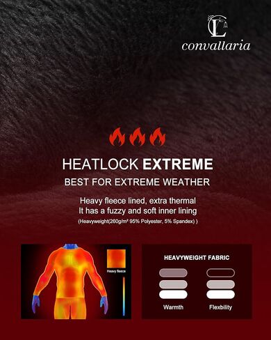CL convallaria 2 Pack Long Johns Thermal Underwear for Men Soft Fleece Lined Base Layer Cold Weather Set XS-4XL in Saudi Arabia