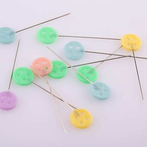 LUTER 200pcs Flat Button Head Pins with a Storage Box Assorted Colors Decorative Pins for Dressmaker Craft Sewing Projects in Saudi Arabia