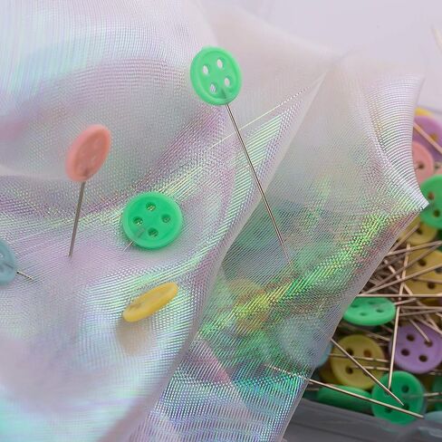 LUTER 200pcs Flat Button Head Pins with a Storage Box Assorted Colors Decorative Pins for Dressmaker Craft Sewing Projects in Saudi Arabia
