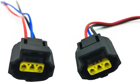 2pcs 3 Wire Alternator Connector Compatible with Ford Lincoln Mercury Alternator Brake Fluid Level Sensor Yellow Plug Pigtail Repair Harness WPT118 1U2Z-14S411-TA S821 Replaces 645-136 in Saudi Arabia