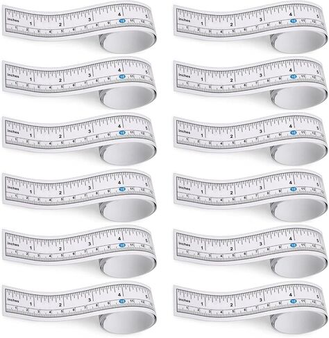 Self Adhesive Measuring Ruler Tape 36 inches/90cm, Double Scale Large and Clear Markings in Inches/cm for Sewing, Drafting and Work Bench Ruler (6 Pack) in Saudi Arabia