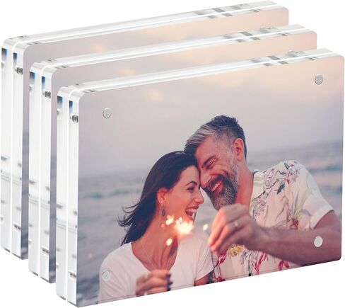 إطار صورة أكريليك مقاس 4×6، إطار صورة مغناطيسي شفاف، إطار صورة بسيط قائم بذاته، إطار صورة للعرض in Kuwait