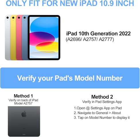 حافظة لجهاز iPad 10th Generation 2022 iPad 10 حافظة شفافة مقاس 10.9 بوصة، حافظة واقية شفافة وناعمة من مادة TPU (شفافة) in Kuwait