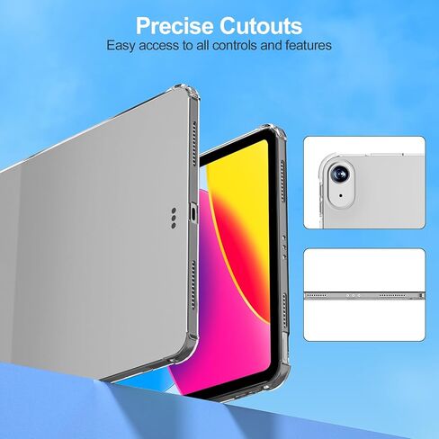 حافظة لجهاز iPad 10th Generation 2022 iPad 10 حافظة شفافة مقاس 10.9 بوصة، حافظة واقية شفافة وناعمة من مادة TPU (شفافة) in Kuwait
