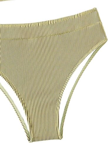 SweatyRocks Women's Striped Bathing Suits Spaghetti Strap Triangle Bikini Sets High Waisted Two Piece Swimsuits in Saudi Arabia