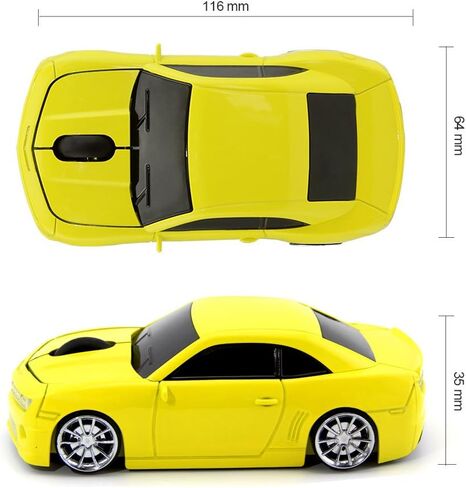for Wireless Sports Car Mouse Desktop Laptop Computer Optical Mouse Mice AAA Battery Nano USB 2.4GHz (Red) in Saudi Arabia