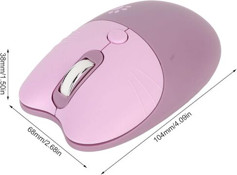 ماوس Gugxiom Cat اللاسلكي، ماوس لطيف 2.4G، ماوس Kawaii، ماوس خفيف الوزن بدون صوت، ماوس محمول 3 مستويات DPI، مع جهاز استقبال USB، للكمبيوتر المحمول M3 (بني) in Kuwait