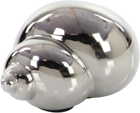 Deco 79 Ceramic Shell Decorative Sculpture Shell Home Decor Statues, Set of 3 Accent Figurines 7", 7", 5"W, Silver in Saudi Arabia