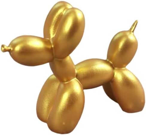 Balloon Dog Miniature Art Animal Small Statue，Resin Balloon Dog Sculpture - Modern Desktop Ornament Decoration Cute Animal Crafts Figurine Balloon Dog(Pink) in Saudi Arabia